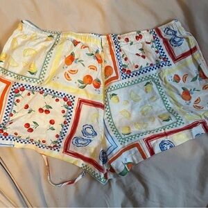 Wild Fable Farm Rio Resort Vacay Colorful Patterned Women's Shorts